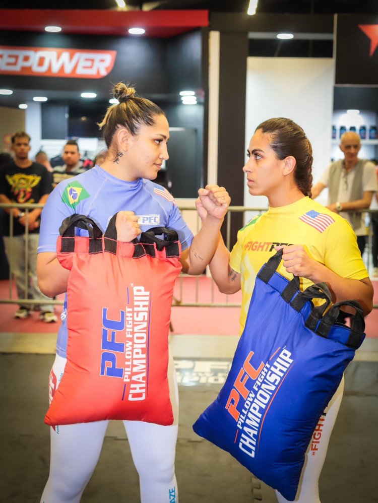 Pillow Fight Championship (luta de travesseiros) retorna ao Brasil na 10ª edição do Arnold South America, com prêmios de mil dólares aos vencedores
