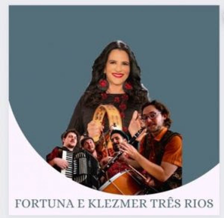 Cantora Fortuna e banda Klezmer 3 Rios apresentam show no Teatro Porto em 09/05