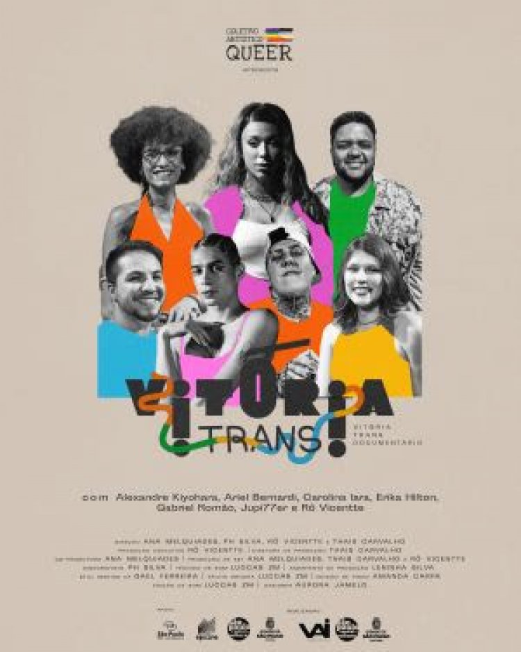 Confira o cartaz oficial do documentário Vitória Trans, do Coletivo Queer