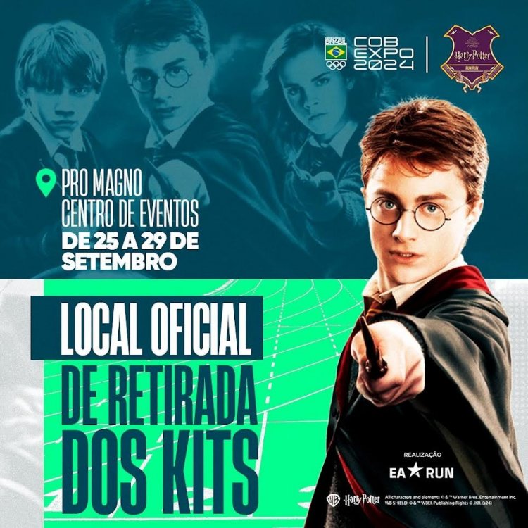 COB Expo entregará kits da Corrida Harry Potter Fun Run e terá exposição de Quadribol