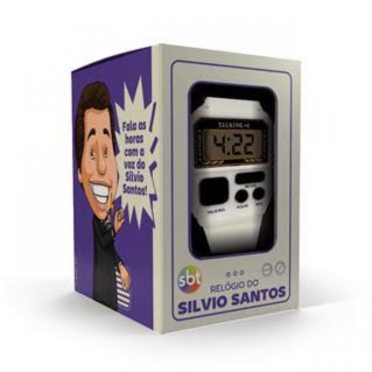 Sucesso no início dos anos 2000, relógio que fala as horas com a voz do Silvio Santos já está disponível para compra